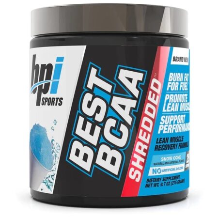 Pot de BCAA pour sportifs, marque BPI Sports.