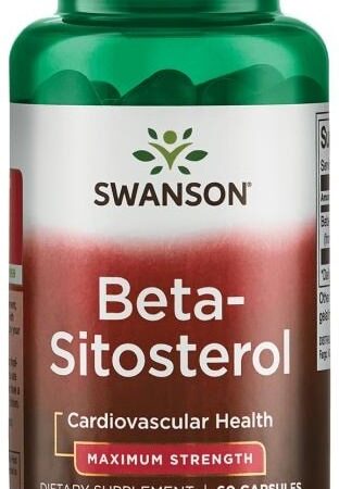 Flacon Swanson Bêta-sitostérol, complément santé cardiovasculaire.