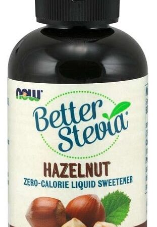 Édulcorant liquide Stevia noisette sans calories.