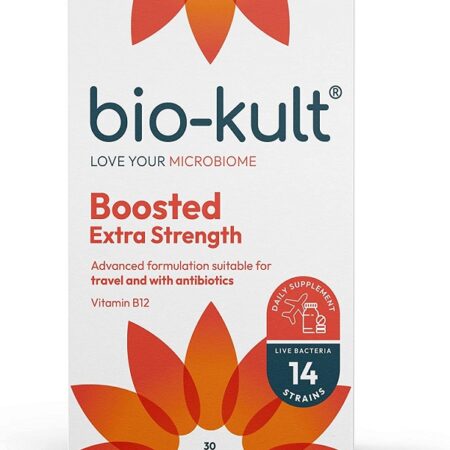 Boîte de probiotiques Bio-Kult Boosted puissance supplémentaire.