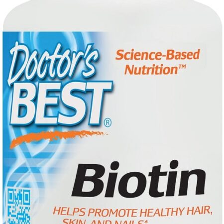 Flacon de biotine Doctor's Best, supplément végan.