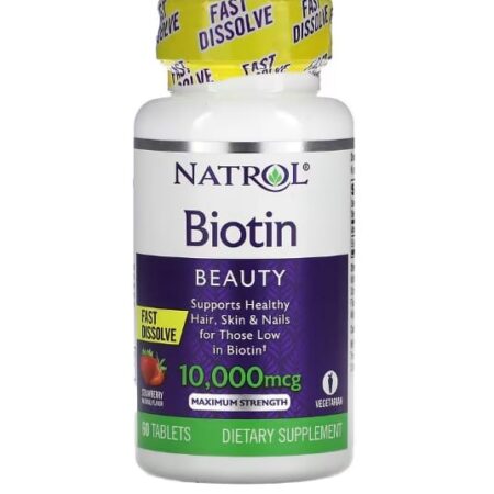Complément alimentaire Natrol Biotine 10,000mcg beauté.