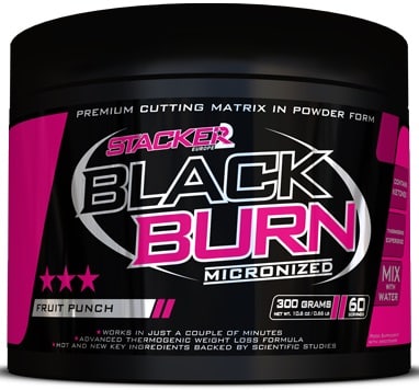 Pot de complément alimentaire Black Burn pour sportifs.
