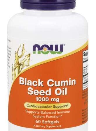 Flacon d'huile de cumin noir, complément alimentaire, 1000 mg.