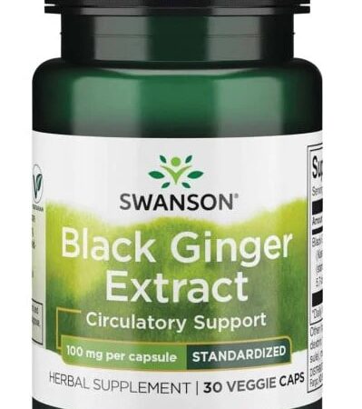 Extrait de gingembre noir Swanson, complément alimentaire.