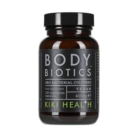 Pot de complément alimentaire végan Body Biotics.