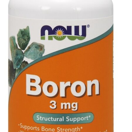 Bouteille de complément alimentaire au bore, 100 capsules.