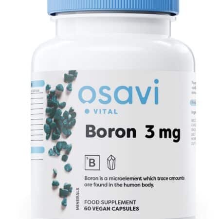 Pot de complément alimentaire boron 3 mg végan.