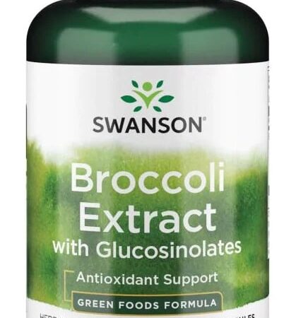 Flacon de complément au brocoli Swanson.