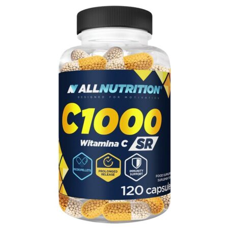 Flacon de vitamine C ALLNUTRITION C1000, 120 capsules.