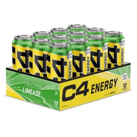 Pack 12 canettes C4 Energy saveur lime.