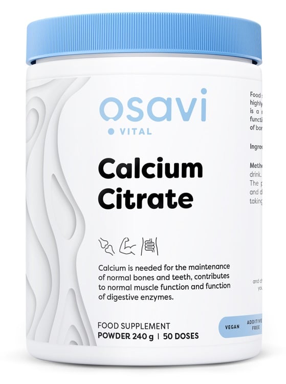 Pot de complément alimentaire Citrate de Calcium.