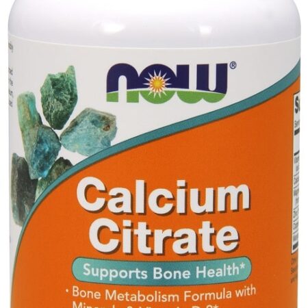 Bouteille de supplément de citrate de calcium NOW.