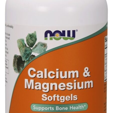 Pot de supplément calcium et magnésium.
