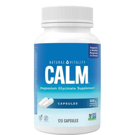 Supplément de magnésium glycinate CALM, 120 capsules.