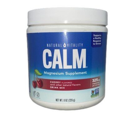Complément de magnésium CALM, goût cerise.
