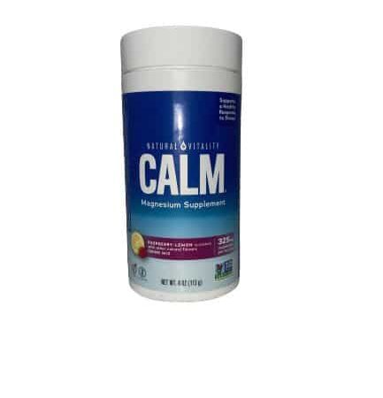 Pot de complément de magnésium CALM, saveur citron.