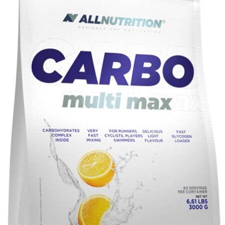 Complément alimentaire sportif Carbo Multi Max, saveur orange.