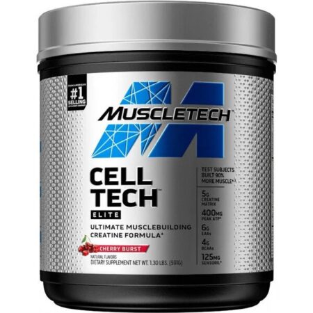 Pot de complément Cell Tech Muscletech pour musculation.