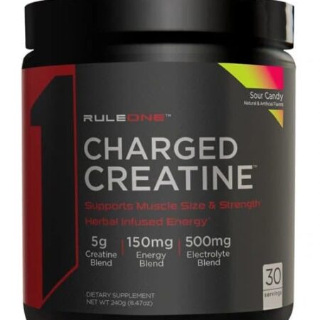 Pot de créatine Charged marque RuleOne.