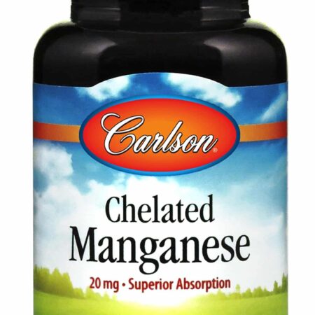 Flacon complément alimentaire Manganèse chélaté Carlson.