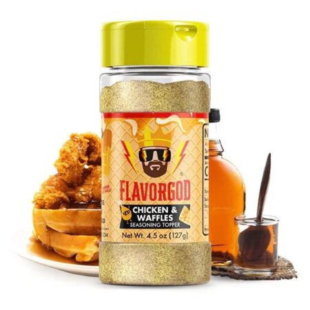 Épices FlavorGod pour poulet et gaufres.