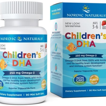 Supplément DHA pour enfants, Nordic Naturals, oméga-3.