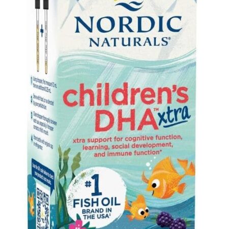 Complément alimentaire DHA enfants, Nordic Naturals, huile poisson.