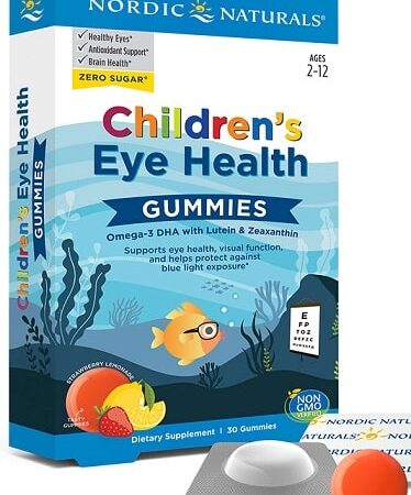 Complément alimentaire pour enfants, gommes pour la santé oculaire.