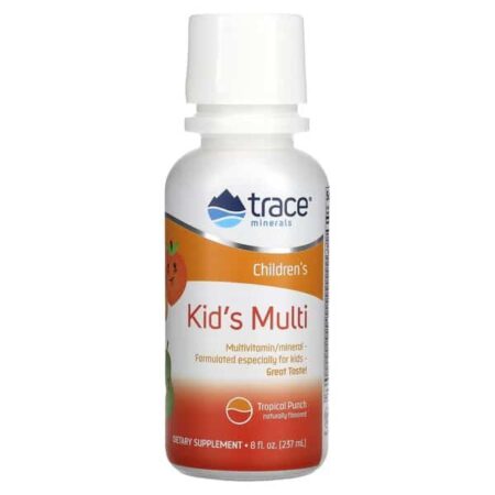 Multivitamines pour enfants, complément alimentaire, goût tropical.