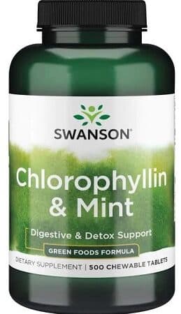 Complément alimentaire Swanson Chlorophyllin & Mint.