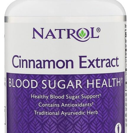 Flacon de complément alimentaire à la cannelle Natrol.
