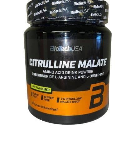 Pot de Citrulline Malate, complément alimentaire, sans gluten.