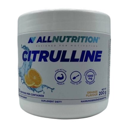 Pot de complément alimentaire Citrulline, saveur orange.