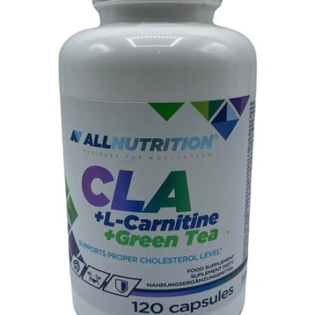 Bouteille de compléments alimentaires CLA, L-Carnitine, thé vert.