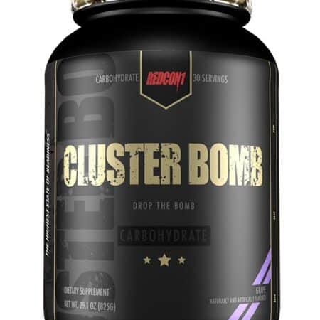 Pot de complément alimentaire Cluster Bomb, glucides.