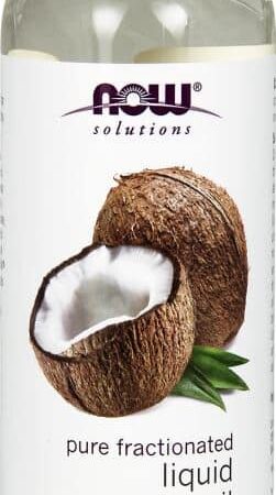 Huile de coco liquide pure et fractionnée.