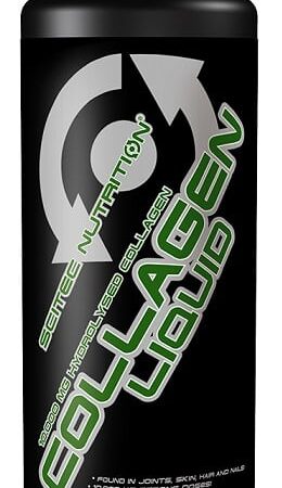 Bouteille de collagène liquide, complément alimentaire.