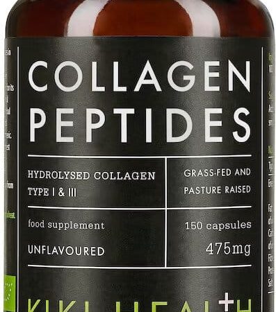 Pot de peptides de collagène, complément alimentaire.