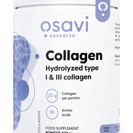 Pot de collagène hydrolysé, complément alimentaire.