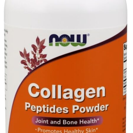 Pot de poudre de peptides de collagène.