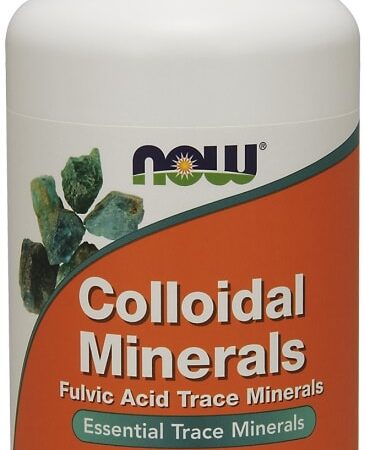 Bouteille de supplément minéral colloïdal végétalien.