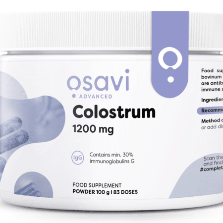 Pot de colostrum Osavi 1200 mg, complément alimentaire.