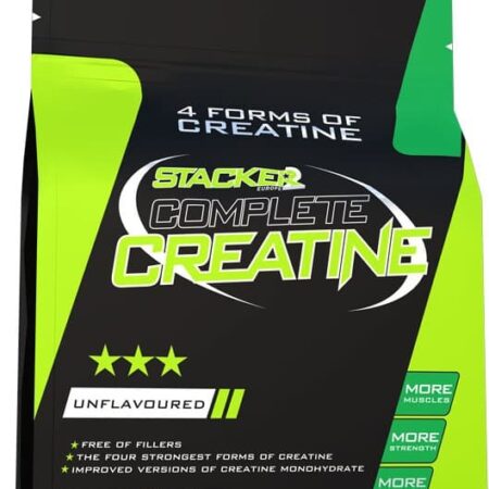 Paquet Créatine Stacker non aromatisé, complément sportif.