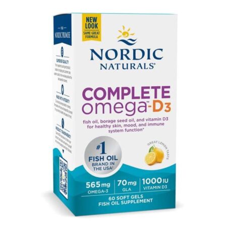 Supplément d'oméga-3 et vitamine D3, Nordic Naturals.