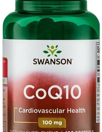 Flacon CoQ10 Swanson santé cardiovasculaire 100mg.