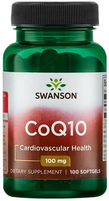 Flacon CoQ10 Swanson santé cardiovasculaire 100mg.