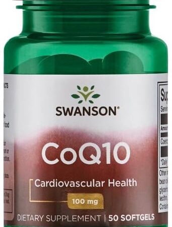 Complément alimentaire CoQ10 Swanson, santé cardiovasculaire.