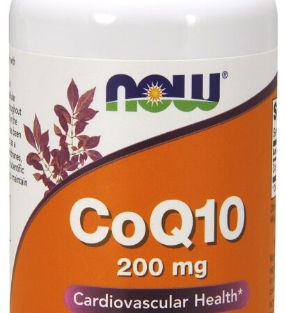 Bouteille de complément alimentaire CoQ10 200mg.