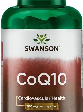 Flacon de complément alimentaire CoQ10 Swanson.